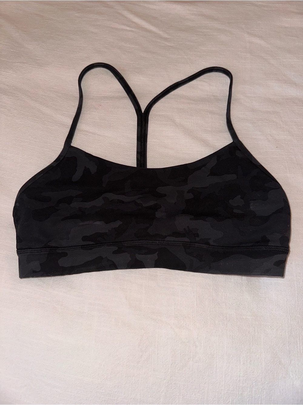 Lululemon Black Camouflage Strappy Sports Bra - Women Intimates